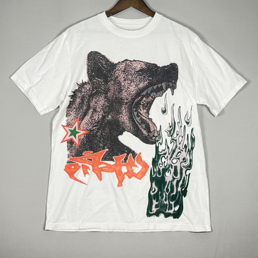 Travis Scott Utopia Tour T-Shirt Men Large White NWOT South Africa Bear Graphic